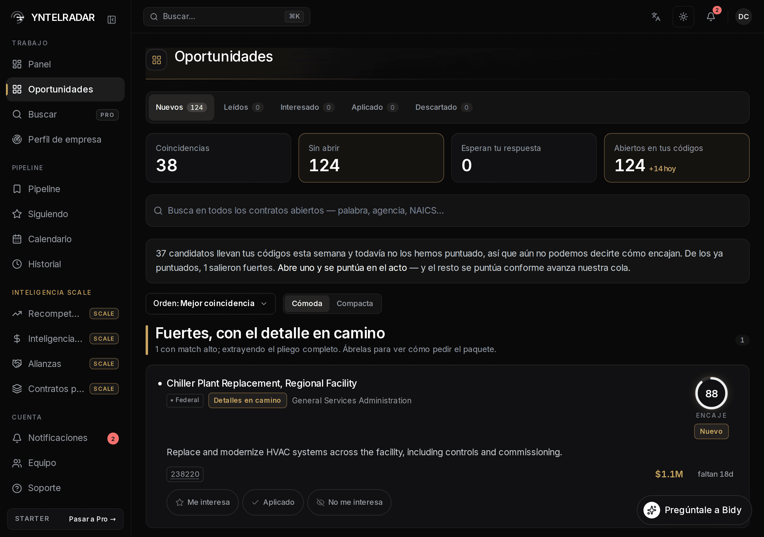 Su primer feed puntuado — los fuertes primero, con la razón por la que cada uno encajó.